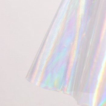 Women See-through Flared Skirt Bodycon Glossy Shiny Holographic High Waist Mini Skirt Rave Party